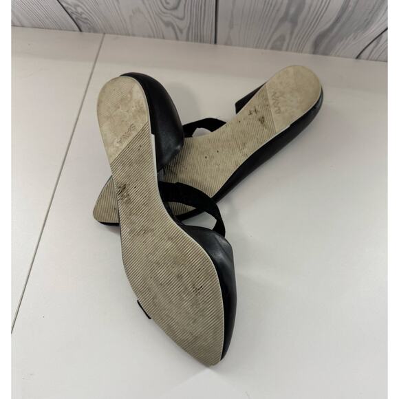Anthropologie Sava Leather Flats with Suede Detail Black Pointed Toe 7.5 EU38 r1 - Picture 4 of 8